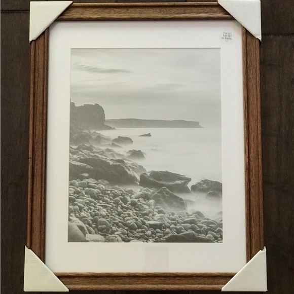 16”x20” Matted to 11”x14” Wood Wall Frame Midtone Woodgrain - Threshold - Picture 7 of 10